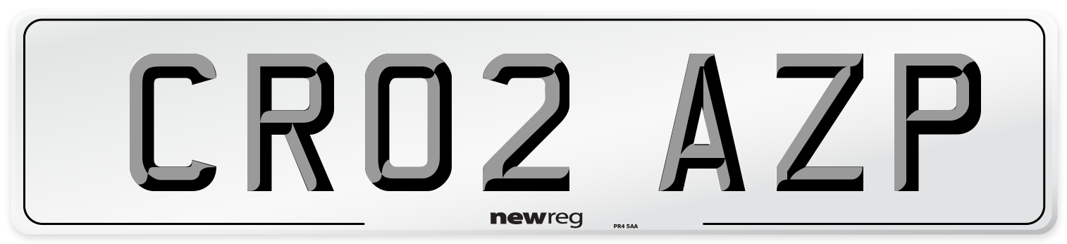 CR02 AZP Number Plate from New Reg